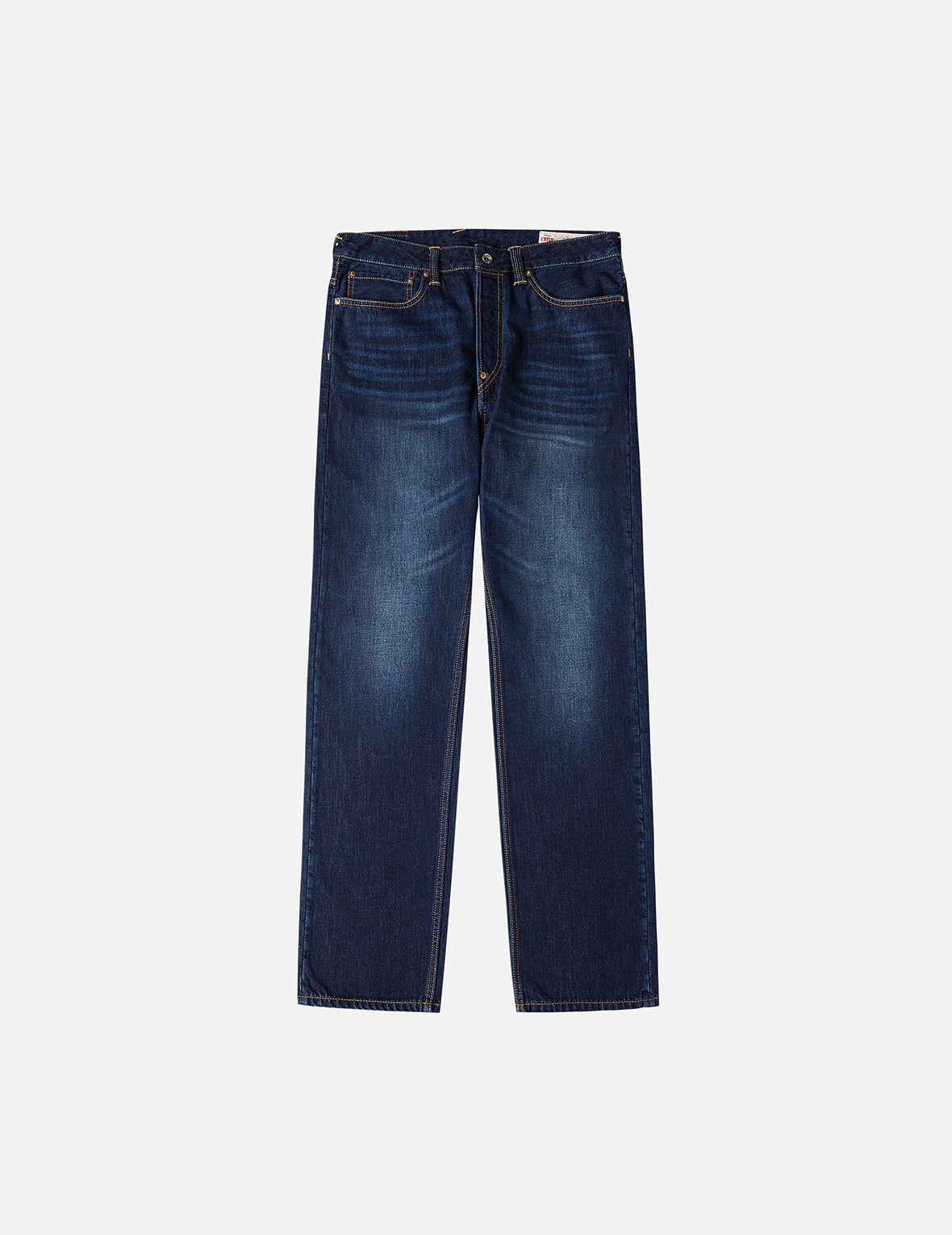 米白色笔刷海鸥印花常规牛仔裤 #2020